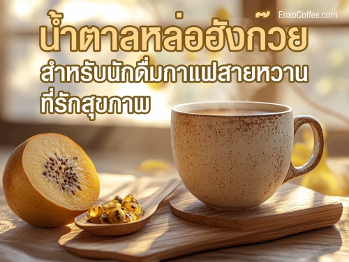 เพิ่มความหวานให้กาแฟอย่างปลอดภัยด้วยน้ำตาลหล่อฮังก๊วย ทางเลือกใหม่ของคนรักสุขภาพ ให้ความหวานธรรมชาติ ไม่มีแคลอรี่ ไม่กระทบระดับน้ำตาลในเลือด เหมาะสำหรับผู้ป่วยเบาหวานและผู้ที่ต้องการควบคุมน้ำหนัก